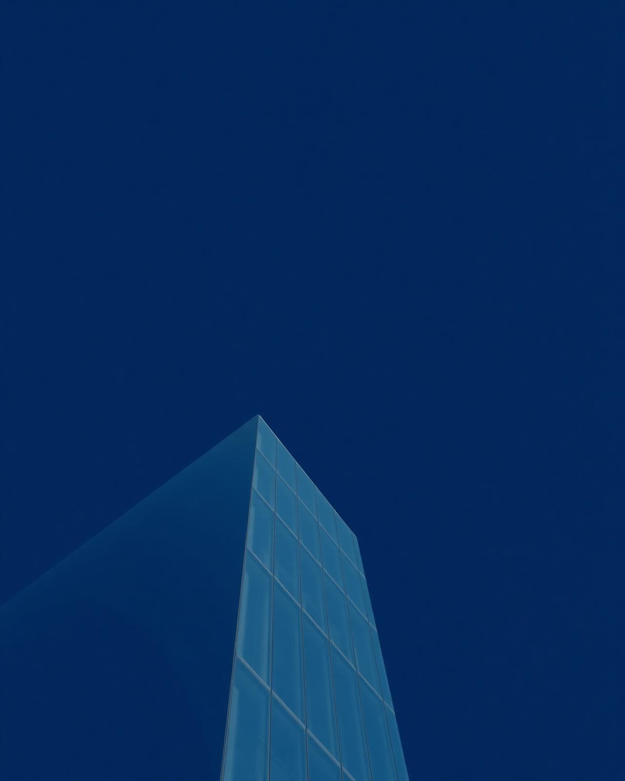 Architectural detail of glass skyscraper